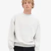 Jersey de cuello redondo oversize orgánico - Snow Melange