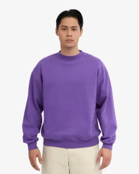 Jersey de cuello redondo oversize orgánico – Ultravioleta