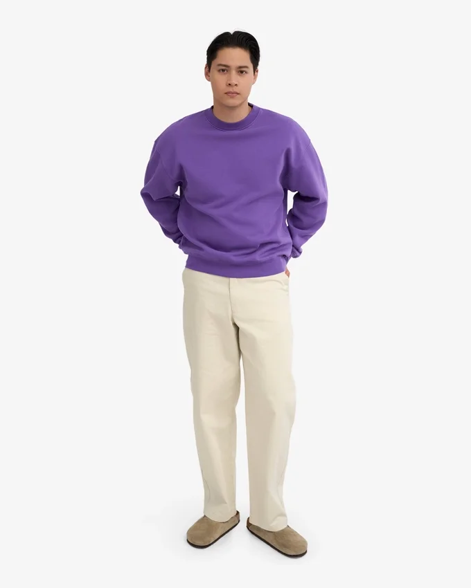 Jersey de cuello redondo oversize orgánico - Ultravioleta