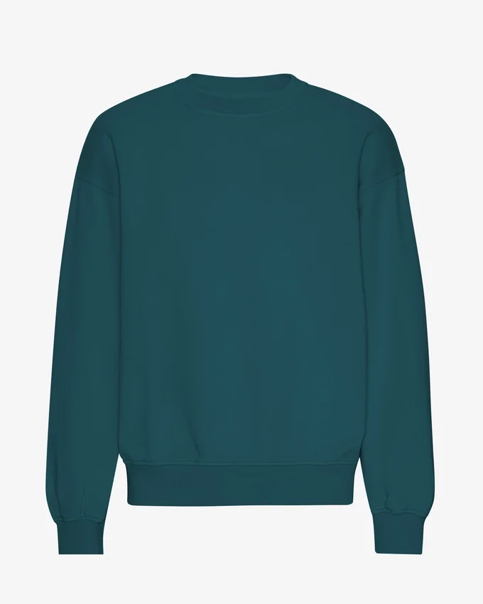 Jersey de cuello redondo oversize orgánico - Verde océano