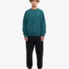 Jersey de cuello redondo oversize orgánico - Verde océano