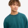 Jersey de cuello redondo oversize orgánico - Verde océano