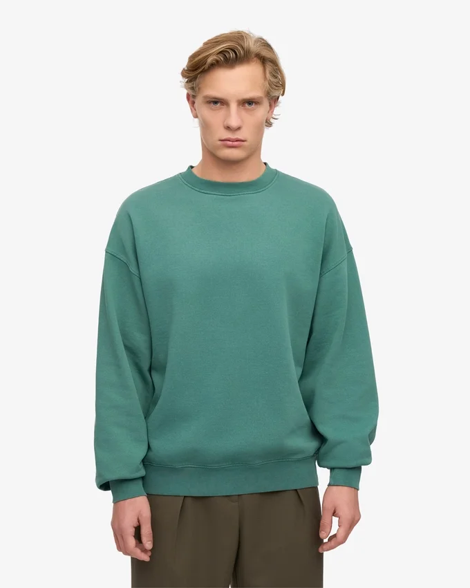 Jersey de cuello redondo oversize orgánico - Verde pino