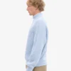Jersey de merino con media cremallera - Azul polar