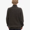 Jersey de merino con media cremallera - Marrón café
