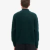 Jersey de merino con media cremallera - Rojo sangre de buey