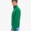 Jersey de merino con media cremallera - Verde Kelly