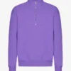 Jersey orgánico con jerséí de media cremallera - Violeta ultravioleta