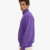 Jersey orgánico con jerséí de media cremallera - Violeta ultravioleta