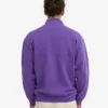Jersey orgánico con jerséí de media cremallera - Violeta ultravioleta
