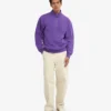 Jersey orgánico con jerséí de media cremallera - Violeta ultravioleta