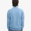 Jersey orgánico con jerséu de media cremallera - Azul mar