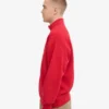 Jersey orgánico con jerséu de media cremallera - Rojo escarlata