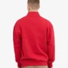 Jersey orgánico con jerséu de media cremallera - Rojo escarlata