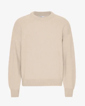 Jersey oversize de lana merina - Blanco marfil