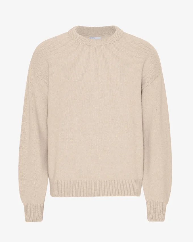 Jersey oversize de lana merina - Blanco marfil