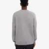 Jersey oversize de lana merina - Gris jaspeado