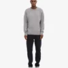 Jersey oversize de lana merina - Gris jaspeado
