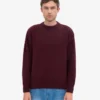 Jersey oversize de lana merina - Rojo sangre