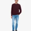 Jersey oversize de lana merina - Rojo sangre