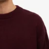 Jersey oversize de lana merina - Rojo sangre