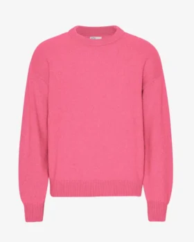 Jersey oversize de lana merina - Rosa chicle