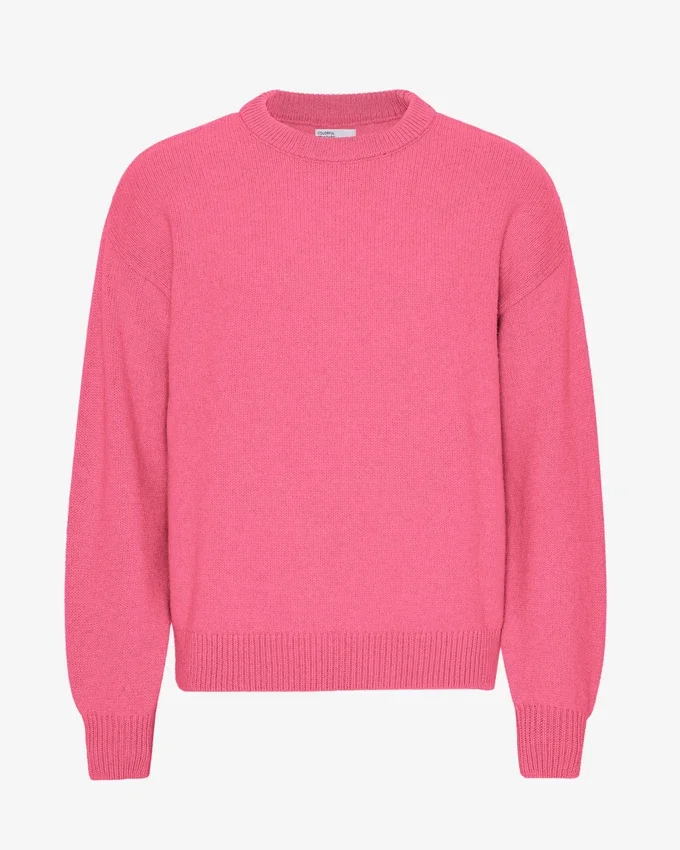 Jersey oversize de lana merina - Rosa chicle