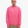Jersey oversize de lana merina - Rosa chicle