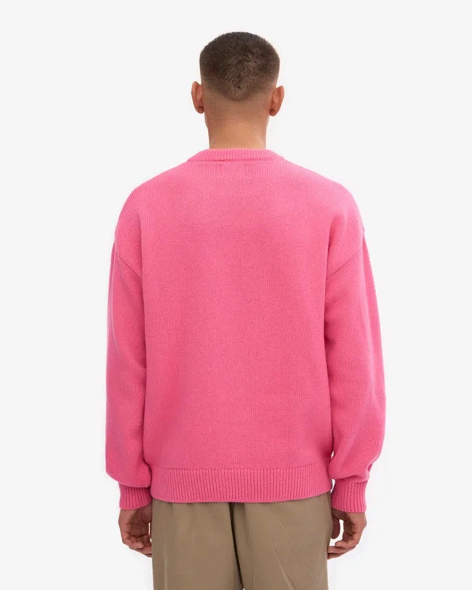 Jersey oversize de lana merina - Rosa chicle