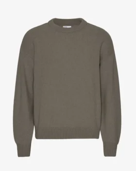 Jersey oversize de lana merina - Verde oliva apagado