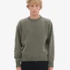 Jersey oversize de lana merina - Verde oliva apagado
