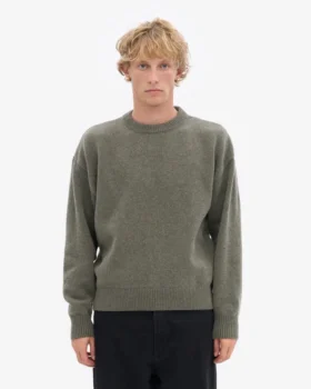 Jersey oversize de lana merina – Verde oliva apagado