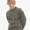 Jersey oversize de lana merina - Verde oliva apagado