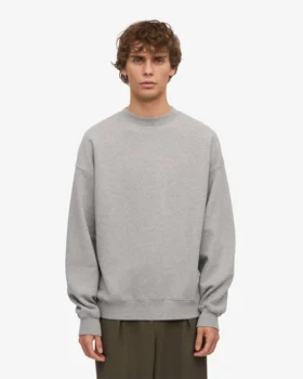 Jersey oversize orgánico – Gris jaspeado