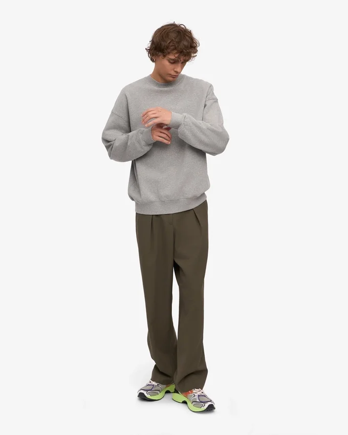 Jersey oversize orgánico - Gris jaspeado