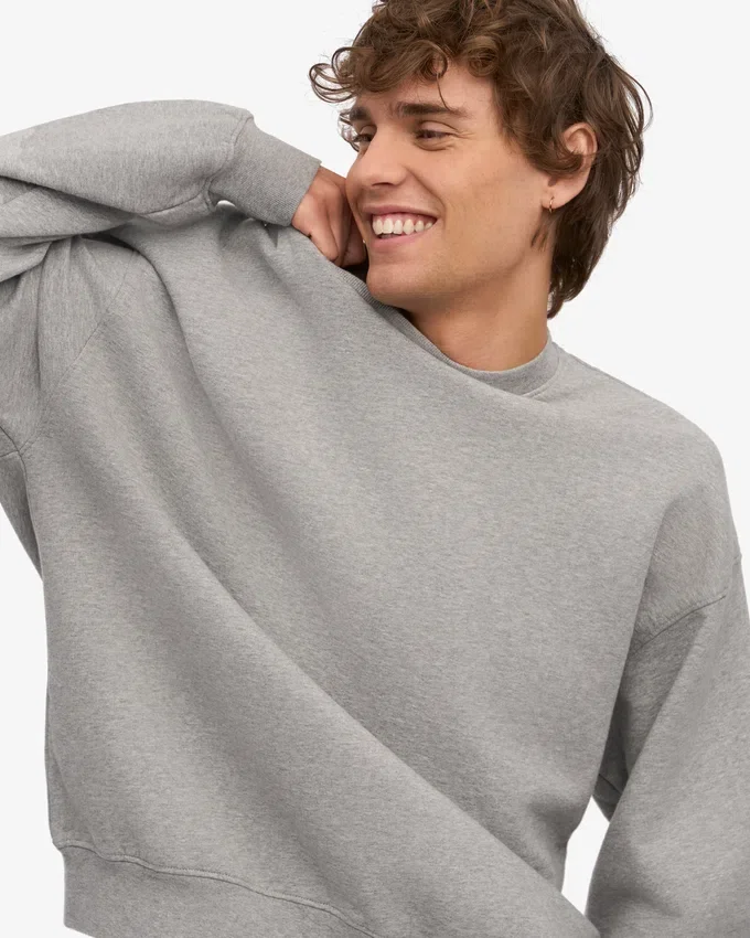 Jersey oversize orgánico - Gris jaspeado