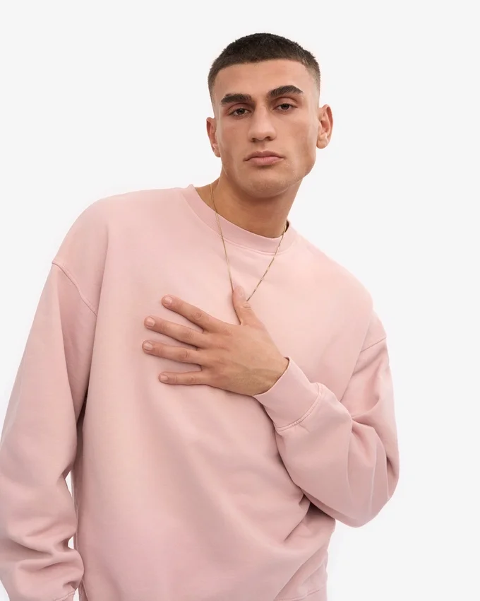 Jersey oversize orgánico - Rosa descolorido