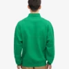 Jerséu de media cremallera de algodón orgánico - Verde Kelly