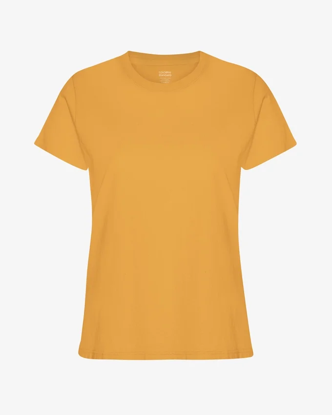 Light Organic Tee de algodón orgánico para mujer - Amarillo quemado