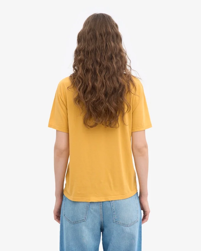 Light Organic Tee de algodón orgánico para mujer - Amarillo quemado