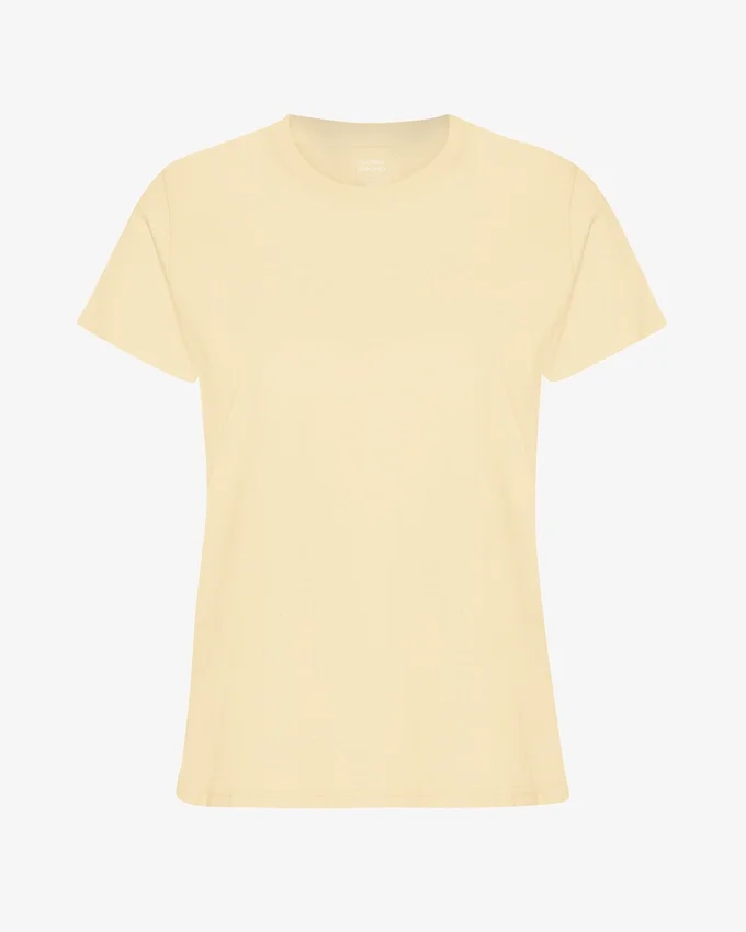 Light Organic Tee de algodón orgánico para mujer - Amarillo suave