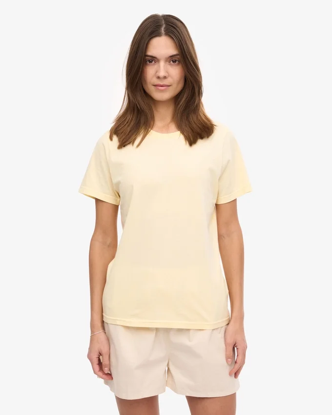 Light Organic Tee de algodón orgánico para mujer - Amarillo suave