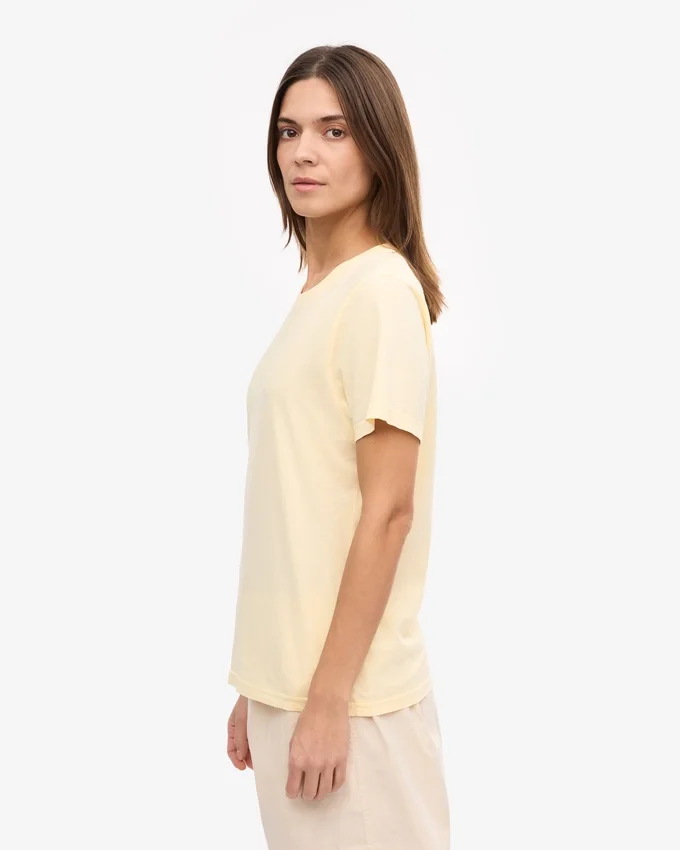 Light Organic Tee de algodón orgánico para mujer - Amarillo suave