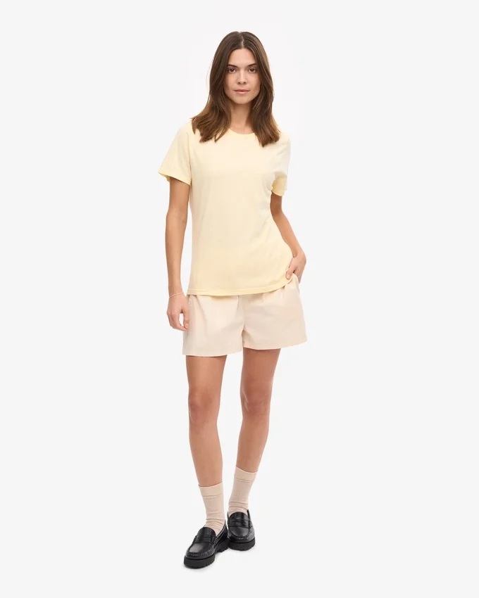 Light Organic Tee de algodón orgánico para mujer - Amarillo suave