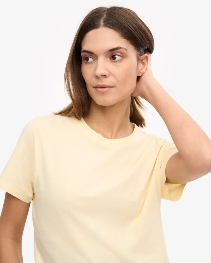 Light Organic Tee de algodón orgánico para mujer - Amarillo suave