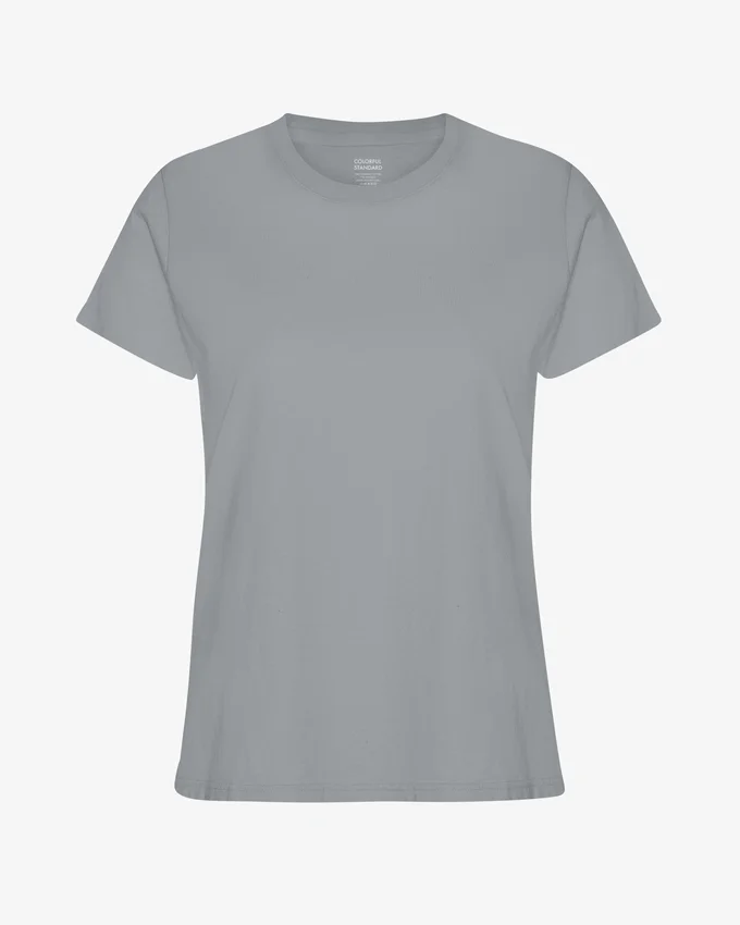 Light Organic Tee de algodón orgánico para mujer - Azul acero