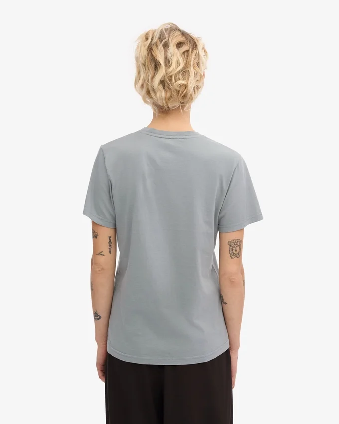 Light Organic Tee de algodón orgánico para mujer - Azul acero