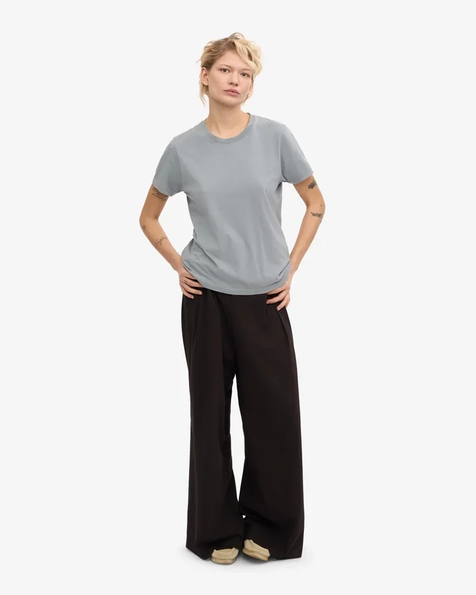 Light Organic Tee de algodón orgánico para mujer - Azul acero