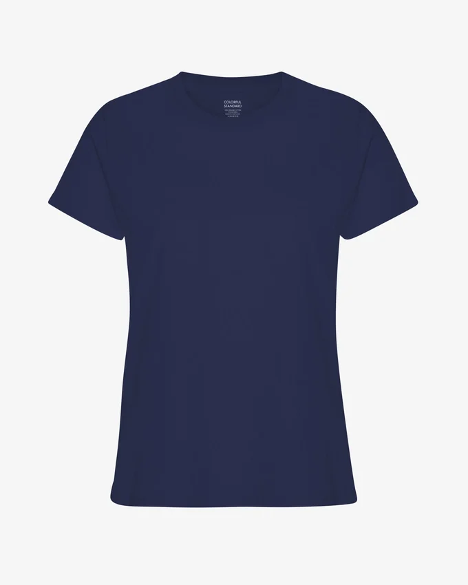 Light Organic Tee de algodón orgánico para mujer - Azul marino