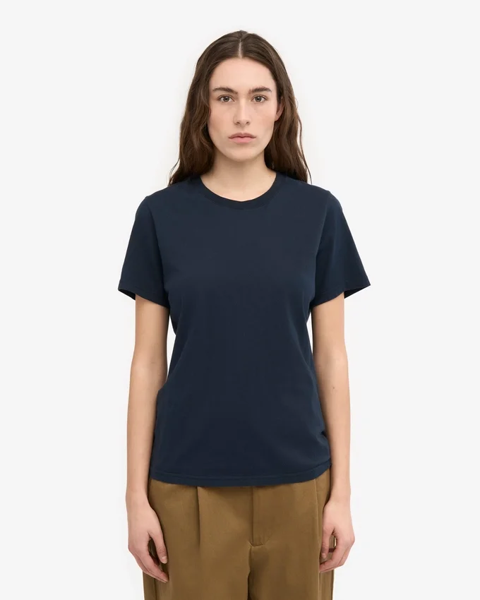 Light Organic Tee de algodón orgánico para mujer - Azul marino